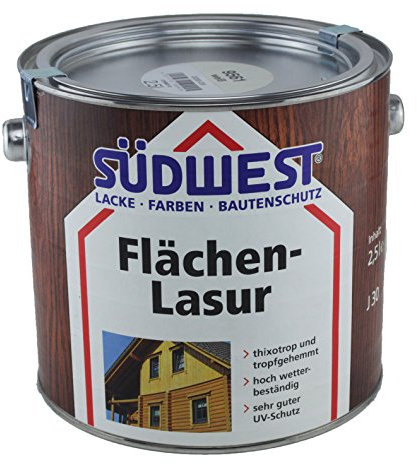 SÜDWEST Flächen-Lasur - 2,5 Ltr. - Alle Farbtöne (teak)