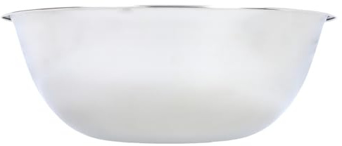 Chef Aid Edelstahl Rührschüssel, Große Küchenschüssel zum Mischen, Rühren und Servieren von Speisen, Lebensmittelsicher, Spülmaschinengeeignet, 36 cm Durchmesser, 8 Liter