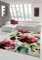 Designer Teppich Moderner Teppich Wohnzimmer Teppich Blumenmotiv Creme Grün Türkis Rosa Pink Größe 120x170 cm