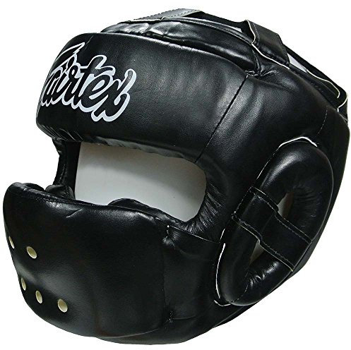 Fairtex Kopfschutz, HG14, schwarz, Head Guard, MMA Muay Thai Protector Thaiboxen Größe XL