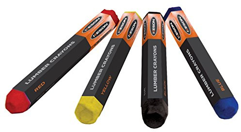 Keson LCYELLOW Yellow Hard Lumber Marking Crayon, Weather and Wear Resistant