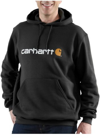 Carhartt .100074.001.S008 Signaturlogo huvtröja, färg: Svart, storlek: XX-Large