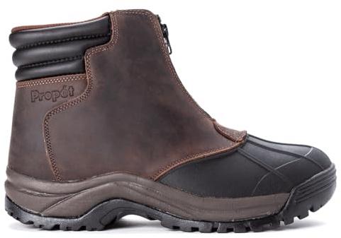 Propét mens Blizzard Mid Zip-m hiking boots, Brown/Black, 10 3X-Wide US