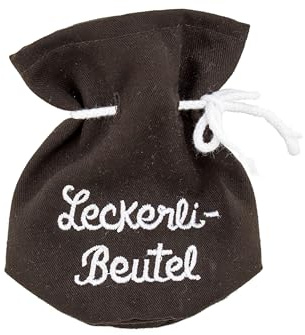 Ringelsuse Läcker slips/läckerväska/foderväska brun broderad med smutsavvisande Inlet 100 % bomull