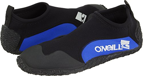 O'Neill Men's Reactor 2mm Wetsuit Reef Boot, Water Shoe, Anatomical Fit with Round Toe, Durable Rubber Sole for Surfing, Paddleboarding, Snorkeling, Black/Pacific, 11