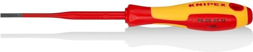 KNIPEX 98 20 35 SL Screwdriver (Slim) for slotted screws 202 mm Multicoloured