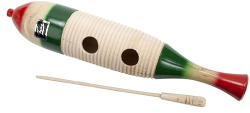 Fame Mexican Guiro 36cm, Hochwertiges Holz, Multicolour, Inklusive Schlägel, Percussion Instrument, Rhythmik und Soundvielfalt