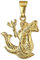 CLEVER SCHMUCK Goldener Sternzeichen Anhänger Wassermann 15 mm glänzend und beidseitig plastische Form 333 GOLD 8 KARAT