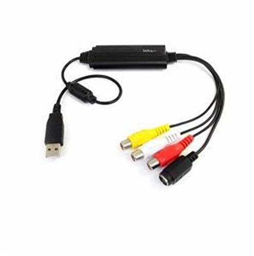 StarTech.com SVID2USB23 - Cable de Captura Audio y vídeo (RCA Compuesto, S-Video a USB, Adaptador conversor TV VHS VCR a PC, MPEG 1/2/4)