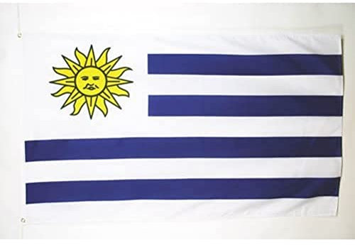 AZ FLAG - Flagge Uruguay - 180x120 cm - Uruguayische Fahne 120 x 180 Cm Feiner Polyester - Flaggen
