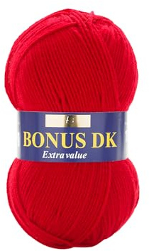 Hayfield Bonus DK Double Knitting, Ladybird (698), 100g by Sirdar