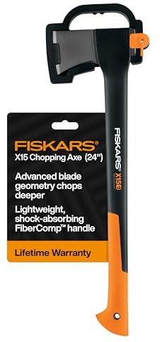 Fiskars X15 hacha - Hachas (Hacha de un solo filo, Hacha, 59,7 cm)