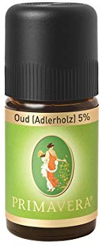 PRIMAVERA Ätherisches Öl Oud 5% 5 ml - Aromaöl, Duftöl, Aromatherapie - kreativitätsfördernd, erdend - vegan