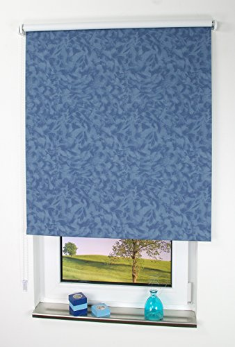 Liedeco® Rollo, Fenster Rollo, Kettenzug-Rollo / 62 x 180 cm (Breite x Höhe), blau Dekor Wolke/Stoff mit Dekor, Abdunkelnd, Verdunkelnd, Blickdicht/Breite 60-200 cm/Variable Montage