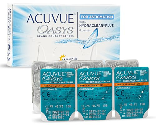 Acuvue Oasys for Astigmatism 2-Wochenlinsen weich, 6 Stück/BC 8.6 mm/DIA 14.5 / CYL -2.75 / Achse 180/0.5 Dioptrien