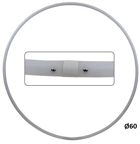HOOPOMANIA Hula Hoop Rohling 16mm [60cm - weiß] Kleiner Hula Hoop aus robustem HDPE