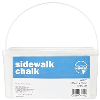 scola Jumbo Sidewalk Chalk, Playground Chalk, Children Chalk, 52 White Pieces, Ideal for Craft Projects for Children