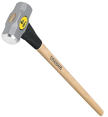 Truper 8 lb Sledge Hammer, 36-Inch American Hickory Wood Handle, Double-Faced Forged Steel Head, Heavy-Duty Demolition and Construction Tool (Model MD-8H / 30918)