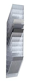 DURABLE - Flexiboxx 12 A4, espositore da parete, f.to A4 verticale, 12 comparti, 240x1115x135 mm, trasparente (cod. #1709763400)