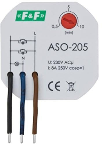 Globe Warehouse Treppenlichtzeitschalter, UP, Schwarz