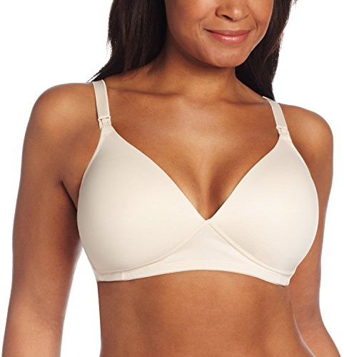 Leading Lady Molded, Seamless, Wirefree Nursing Bra - Nude 36B