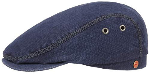 Mayser Franky Sun Protect Schirmmütze Schiebermütze Flatcap Herren - Made in The EU Baumwollcap Sommercap mit Schirm Frühling-Sommer - 62 cm dunkelblau