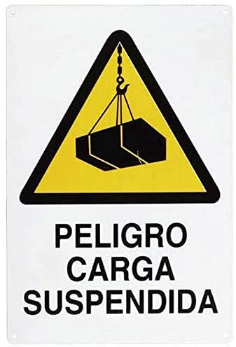 Cartel Peligro Carga Suspendida 30x21 cm.