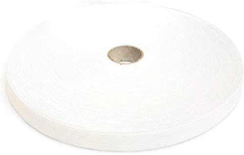 25 Meter Gummiband, 15 mm, weiß