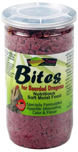 Nature Zone Bites For Bearded Dragons, Soft Moist Food, 24-Ounce