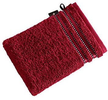 Vossen Cult de Luxe Waschhandschuh 22 x 16 cm Rubin
