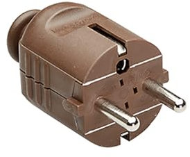 BACHMANN Fiche de Contact de Protection, Marron Montage incassable