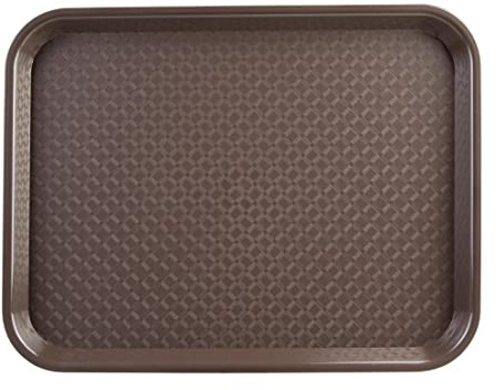 Olympia Kristallon Large Polypropylene Fast Food Tray Brown 450mm - Serving Tray for Waitress, Bars, Restaurants P509