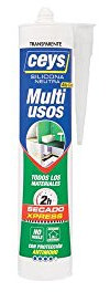 Ceys - Silicona Sellatodo multiusos - Secado xpress - Protección antimoho - Translúcido - 280 G