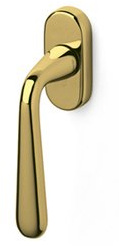 Poignée pour fenêtre dK modèle gOLIATH matériau laiton finition brillant