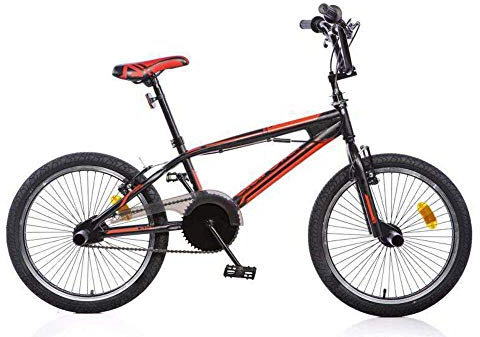 Dino Bikes BMX 20 Negro Metal para Adultos Unisex - Bicicleta con Cadena (Propenso, 50,8 cm)