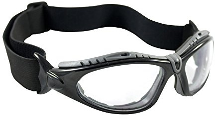 Bouton 250-50-0420 Fuselage Dust Goggle with Black/Gray Foam Full Frame and Clear Hard Coat Anti-Fog Lens, 72-Pair