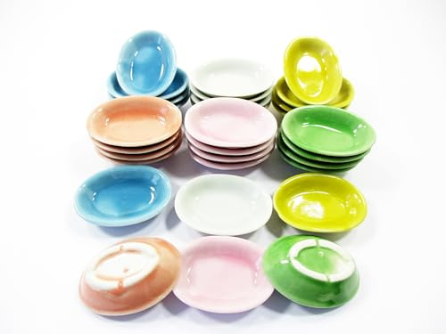 Miniature 30 Bowls 35mm Centerpiece 1:12 Ceramic Dollhouse Dining Accessory