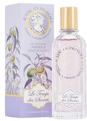 JEANNE EN PROVENCE - Parfum Femme Le Temps Des Secrets - Amande & Fleur de Mûrier - Eau de Parfum - Flacon Vaporisateur 20 ml - Fabriqué en France à Grasse