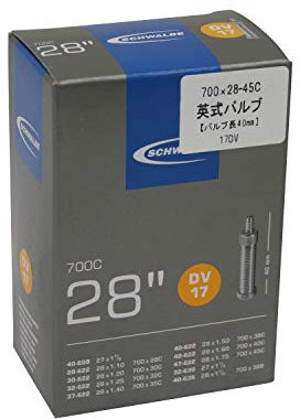 Schwalbe Fahrradschlauch Nr. 17 – Trekking & City Schlauch 28 Zoll (ETRTO 28/47-622/635) – Ventil DV 40mm – Robust & Alltagstauglich – Schlauch für Fahrrad