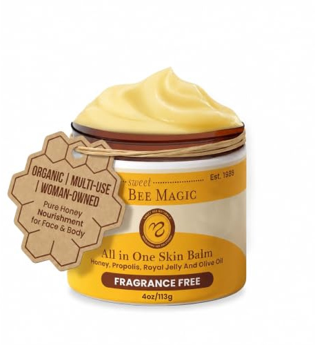 Sweet Bee Naturals Natural Honey Bee Balm for Face & Body Moisturizer, 4 oz