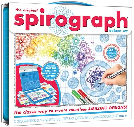 Spirograph — Deluxe Set — Spiral Art Drawing Kit — The Classic Way to Make Countless Amazing Designs — For Kids Ages 8+