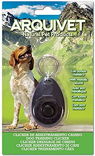 Arquivet Clicker Negro adiestramiento para Perros - Accesorios para Entrenamiento canino - Motivador para Perros - Complementos y Material para Mascotas - Ayuda adiestramiento