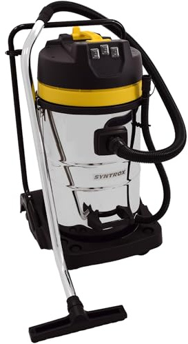 Syntrox Germany 3900 Watt 80 Liter Staubsauger Edelstahl Industriesauger Nass und Trockensauger