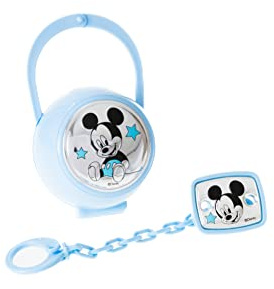 Valenti Argenti - Disney Topolino - Clip Ciuccio, Catenella Portaciuccio con Box in Argento