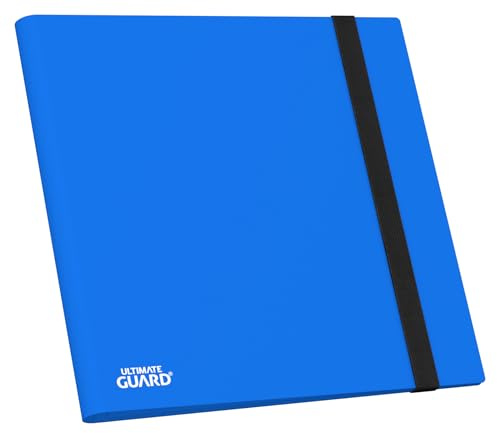 Ultimate Guard UGD10349 - Cartella per Carte da Gioco QuadRow Zipfolio Xenoskin, Ogni Pagina Contiene Fino a 12 Carte, Colore: Blu