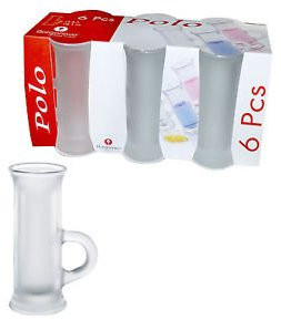 BORGONOVO Set 6 Bicchieri Polo Satinato 4,5cl Vodka Limoncello Bar Ristorante Alcool CASA Cena