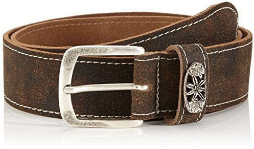 Werner Trachten Unisex Trachtengürtel Gürtel, Braun (Dunkelbraun 103), 95 cm