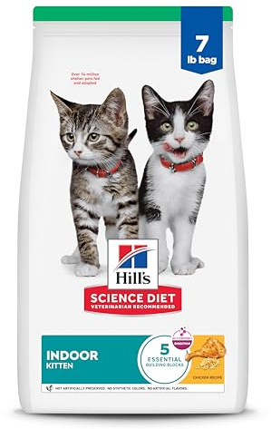 Hill's Science Diet Kitten Indoor Dry Cat Food, Chicken, 7 lb. Bag