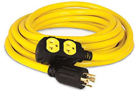 Champion Power Equipment 25-Foot 30-Amp 125/250-Volt Duplex-Style Generator Extension Cord (L14-30P to four 5-20R)