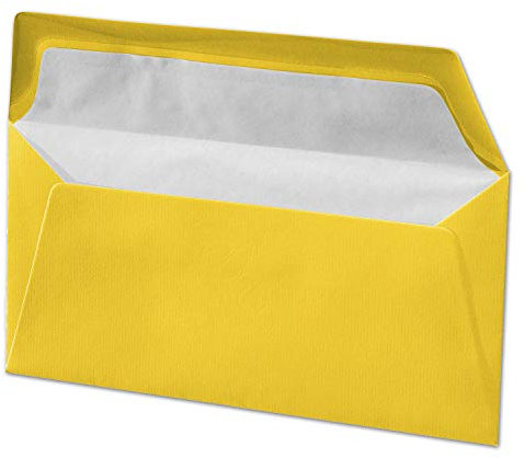ARTOZ 25x Briefumschläge DIN Lang - Sonnengelb - 100 g/m² - mit Seidenfutter - 220 x 110 mm - Nassklebung - Blickdicht - für Einladungen, Hochzeit, Geburtstag